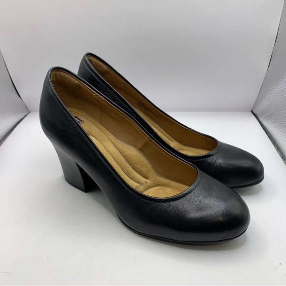 Sofft Black Leather Heels - Picture 1 of 9